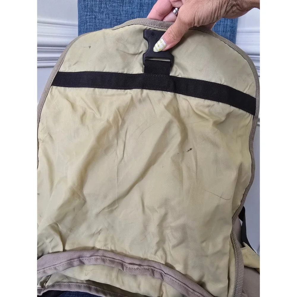 Nike Vintage Messenger Bag Tan Khaki Y2K‎ Crossbody Laptop Shoulder Bag Swoosh